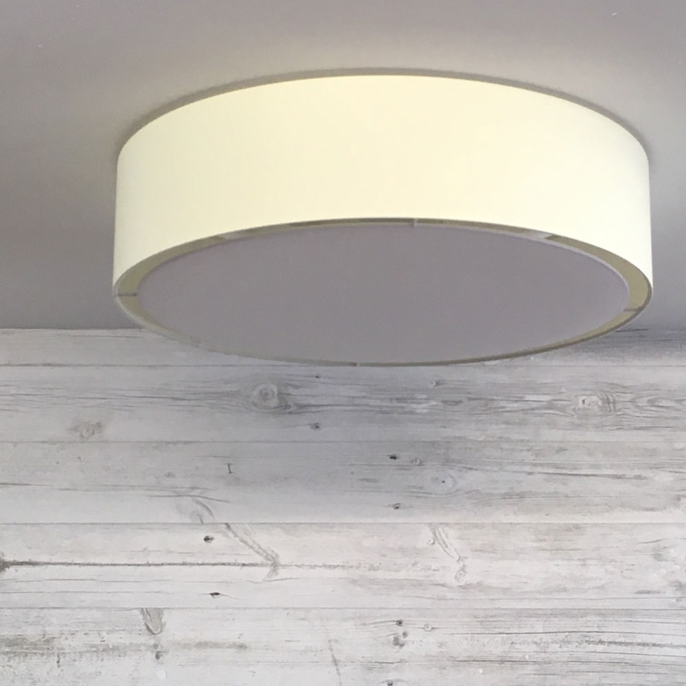 Flush Drum Shade Light Dark Green